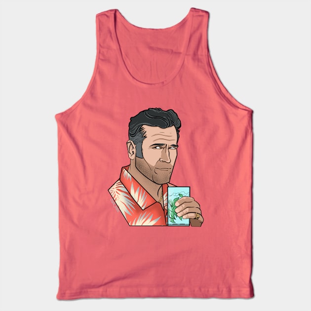 Sam Axe - Burn Notice Tank Top by Dark_Inks